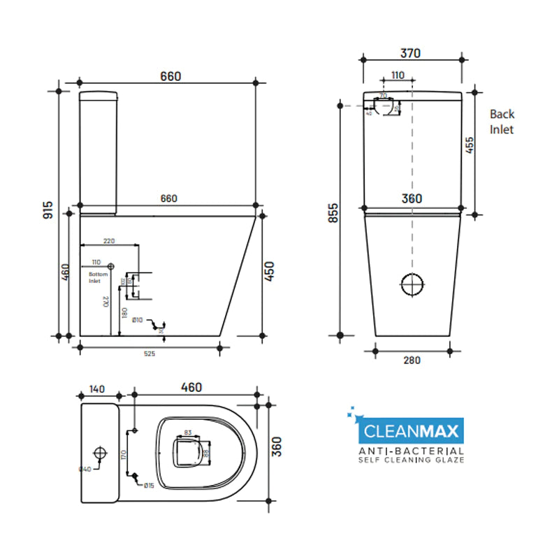 Studio Bagno Manhattan Hi-Line Rimless Toilet Suite